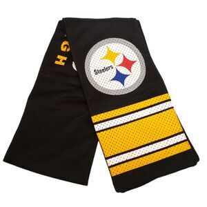 PIttsburgh Steelers Jersey & Fleece Scarf NFL Pro-Fan-Ity Hidden Zip Pocket 59"
